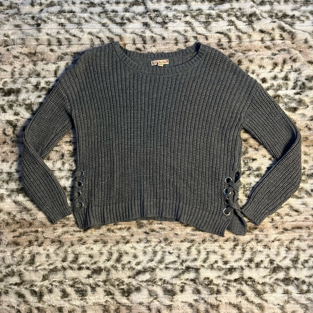 It’s Our Time grey knitted sweater